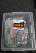 A box of angling kits etc