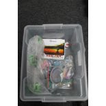 A box of angling kits etc