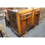 An early 20th century oak sideboard