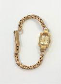 A lady's 18ct gold cased Rolex Precision wristwatch on 9ct gold bracelet CONDITION