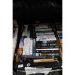 A box of paperback books