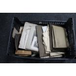 A crate of photographs,