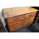 An Edwardian four drawer chest