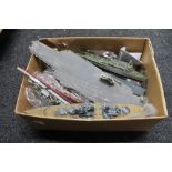 A box of kit model boats etc