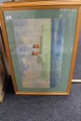 A set of six beech framed colour prints depicting ocean liners