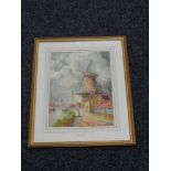 Louis van Staaten (Dutch 1859 - 1924) : Papendrecht, watercolour, signed, 40 cm x 31 cm, framed.