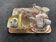 A tray of Royal Vale china tea service, Maling,