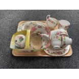 A tray of Royal Vale china tea service, Maling,