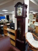 A reproduction mahogany longcase clock by Fenclocks
