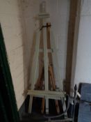 Two artist's easels