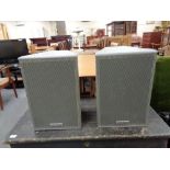 A pair of Vector audio PA speakers