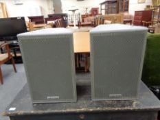A pair of Vector audio PA speakers