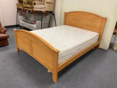 A contemporary 5' bed frame with rest assured orthopedic mattress