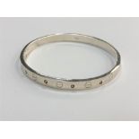 A Sterling silver bangle