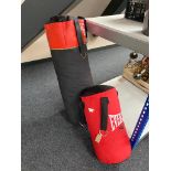 An Everlast punch bag together with a BBE punch bag