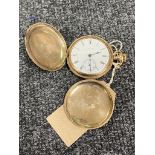 An Elgin yellow metal pocket watch