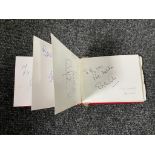 A Middlesborough autograph album with signatures including Sir Stanley Matthews