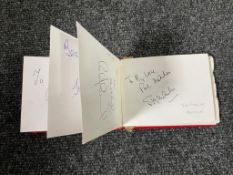 A Middlesborough autograph album with signatures including Sir Stanley Matthews