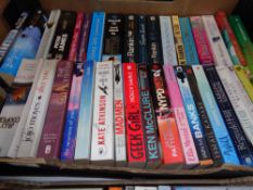 A box of paperback books; novels to include Ian Rankin,