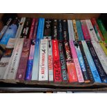 A box of paperback books; novels to include Ian Rankin,
