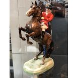 A Beswick figure of a Huntsman on Horse (Horse Rearing,