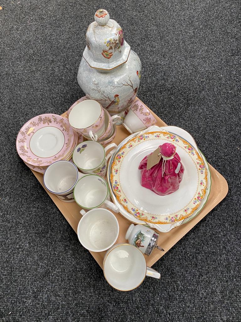 A tray of Royal Worcester figure - Grand mother's dress, tea china,