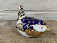 A Royal Crown Derby bird paperweight with gold stopper