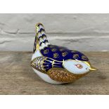 A Royal Crown Derby bird paperweight with gold stopper