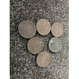 Six cartwheel pennies