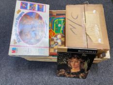 A bar crate of Great Artist collection books,