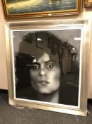 Anthony Orme (b.1945), Marc Bolan, pastel, signed, 101 cm by 108 cm.