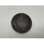 A French silver medallion - Ministere de L'interieur, O.Roty,65.5g.