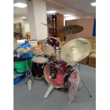 A CB drums drum kit with solar by Sabian and Stagg cymbals