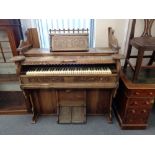 A Victorian pedal organ 120 cm width,