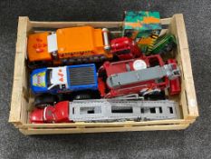 A box of children's toy cars