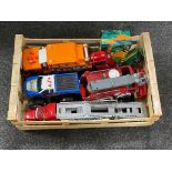A box of children's toy cars