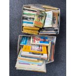 Two boxes of mid century and later books, novels,