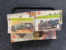 A tray of ten Air Fix model kits - Historic cars, Historical figures,