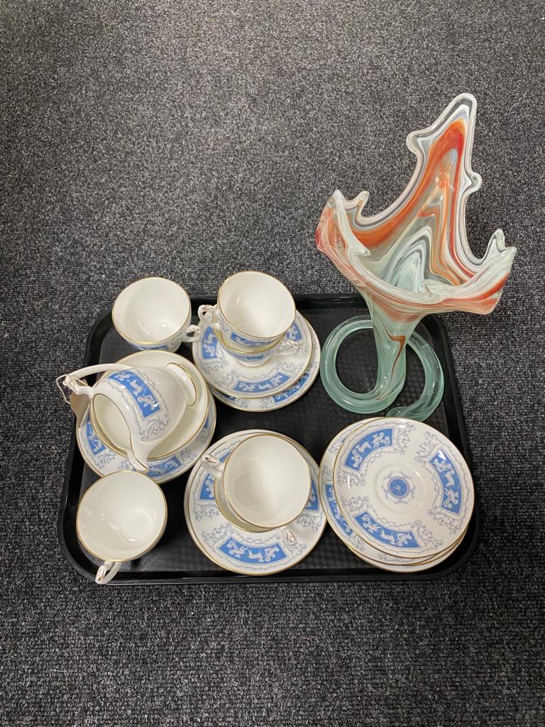 A tray of eighteen pieces of Coalport Revelry china,