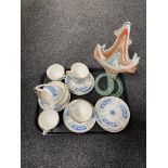 A tray of eighteen pieces of Coalport Revelry china,