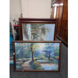 Four contemporary framed oils - rural scenes