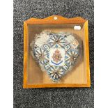 A heart shaped sweetheart pin cushion, Army Service Corps,