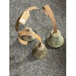Three antique bells