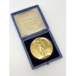 A silver gilt medal for the 1908 London Olympics (Judges), inscribed to J Lewis.
