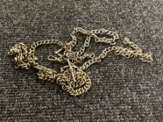 A bag of two silver Albert chains and two further Albert chains