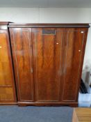 A mahogany triple door Edwardian wardrobe