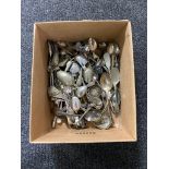 A box of silver plated cutlery,