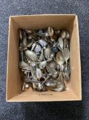 A box of silver plated cutlery,