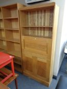 A pine storage bookcase