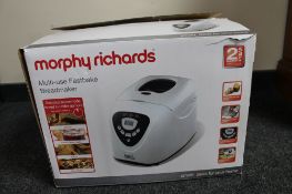 A boxed Morphy Richards bread maker